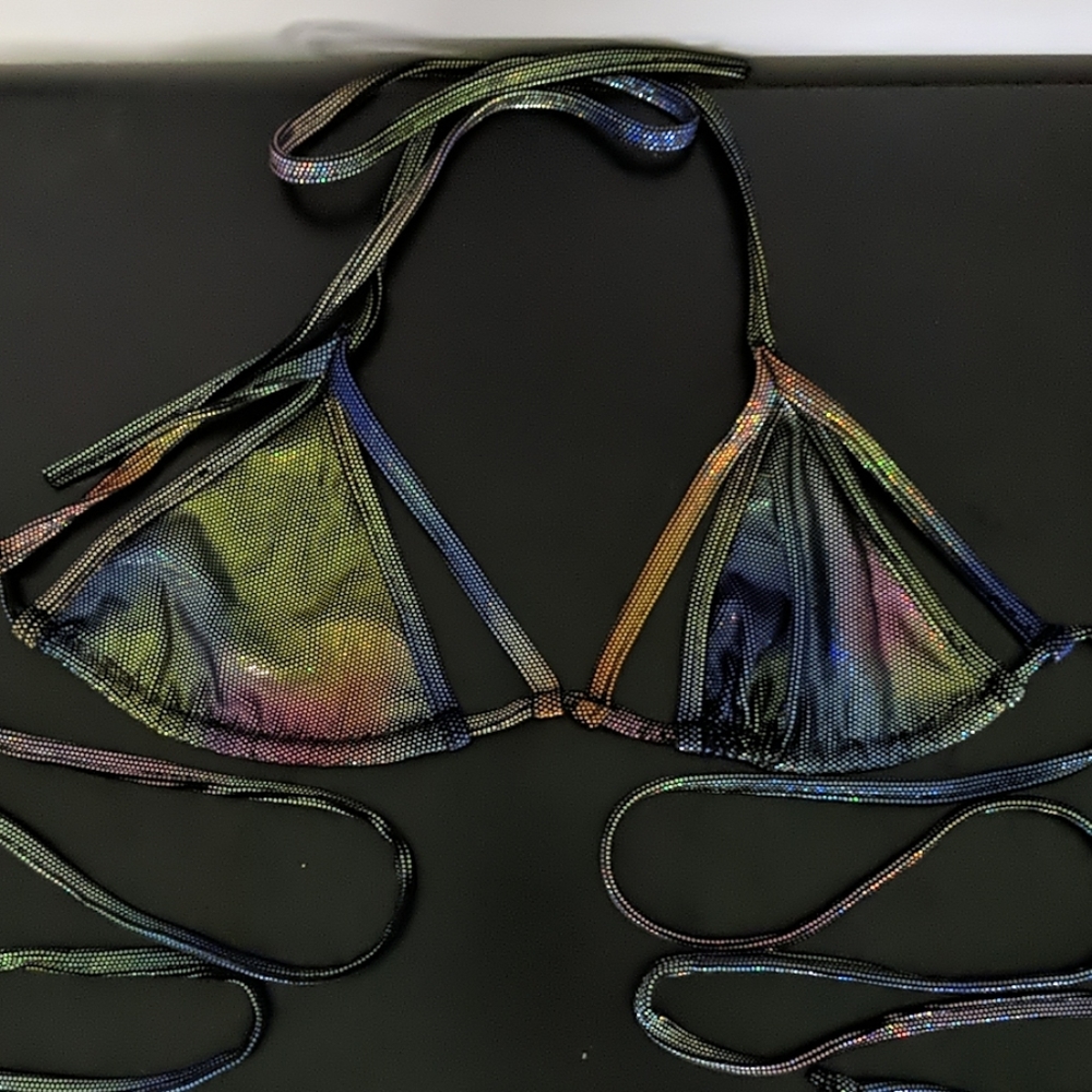 Rainbow Strappy Triangle Top